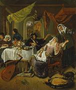 Jan Steen Dissolute Household oil painting on canvas